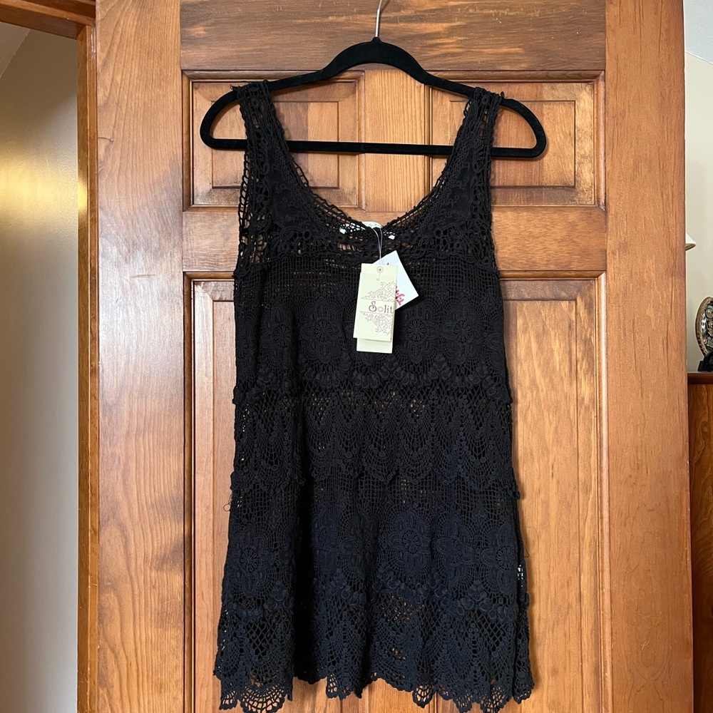 Black Lace Beach Cover up